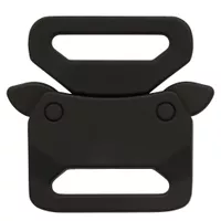 Black Silicone 25 mm Safety Buckle