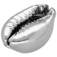 Metal Bead Sea Shell - Silver