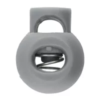 Grey 15 x 19 mm Round Cord Lock 