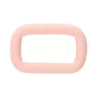 Pastel Pink Silicone 20 x 4 mm Stainless Steel Square Ring