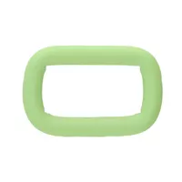 Green Silicone 20 x 4 mm Stainless Steel Square Ring