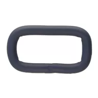 Navy Blue Silicone 25 x 4 mm Stainless Steel Square Ring