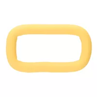 Yellow Silicone 25 x 4 mm Stainless Steel Square Ring