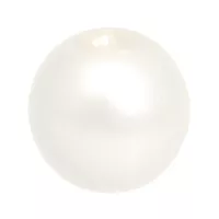 White Round Glass Imitation Pearl Bead - 8 x 8 mm, 1 mm
