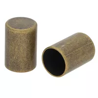 12 x 20 mm 'Antique Brass' Metal Cord End caps