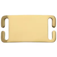 Stainless Steel - Rectangle Curved Name Tag  'Gold' - 40 mm