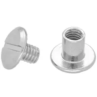'Nickel Plated' 6 x 5 mm Double-Sided Chicago Screw