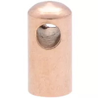 4 mm Rose Gold End Cap With Hole 