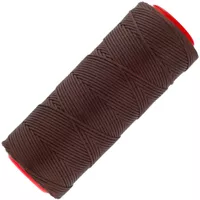 Dark Brown Politer Waxed Polyester Cord 1 mm - 100 Meter