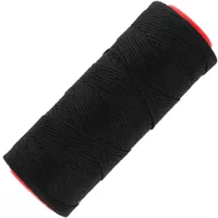 Black Politer Waxed Polyester Cord 1 mm - 100 Meter