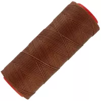 Cognac Brown Politer Waxed Polyester Cord 1 mm - 100 Meter