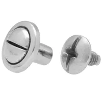 'Nickel Plated' Button 6 x 4 mm Chicago Screw