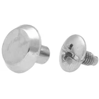 'Nickel Plated' Flat 6 x 4 mm Chicago Screw