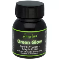 Green Glow (Glow in the dark) - Angelus Acrylic Leather Paint - 29.5 ml (1 oz.)