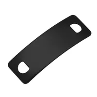 Stainless Steel - Curved Name Tag  'Black' - 42 mm