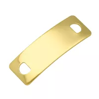 Stainless Steel - Curved Name Tag  'Gold' - 42 mm