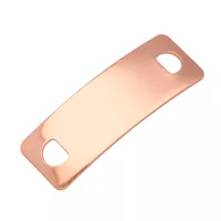 Stainless Steel - Curved Name Tag  'Rose Gold' - 42 mm