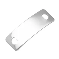 Stainless Steel - Curved Name Tag  'Silver' - 42 mm