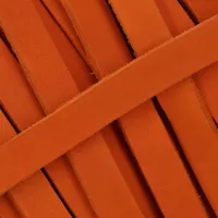 15 mm Orange Greased Leather Band (Pull-Up Leather) per meter