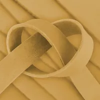Ochre Yellow 20 mm Greased Leather Strap (Pull-Up Leather) - Ca. 140 cm