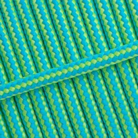 Turquoise & Pistaches Stripes PPM Cord - Ø 6mm