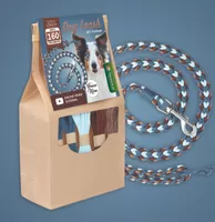 DIY Kit ''Blueberry Brownie'' - Make your own Cuore Dog Leash - By Le Trecce di Nina