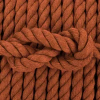 Rusty Red Cotton Twisted Rope - Ø 10 mm