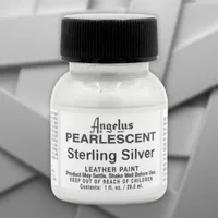 Sterling Silver - Angelus Pearlescent Leather Paint - 29.5 ml (1 oz.)