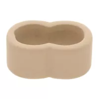 Beige 10 mm Small Double Slider