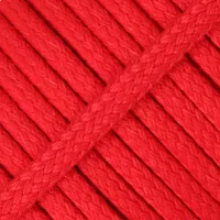 Red - Spun cord - Ø 6mm. (Flat/Hollow)