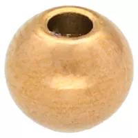 2 mm - Stainless Steel Round Bead - Gold
