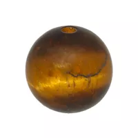 Round Tiger Eye Mineral Bead - 6 x 6 mm, 1 mm