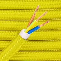 Yellow Braided Electric Cable - Ø 7mm