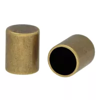 10 x 15 mm 'Antique Brass' Metal Cord End caps